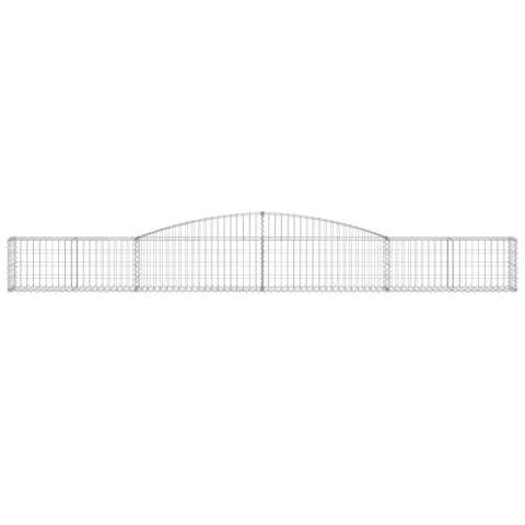 Kosze gabionowe, 2 szt, 400x30x40/60 cm, galwanizowane żelazo