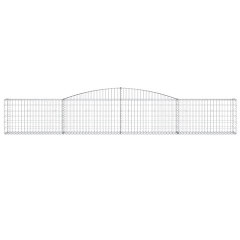 Kosze gabionowe, 2 szt, 400x30x60/80 cm, galwanizowane żelazo