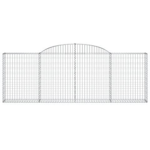 Kosze gabionowe, 3 szt, 300x30x100/120 cm, galwanizowane żelazo