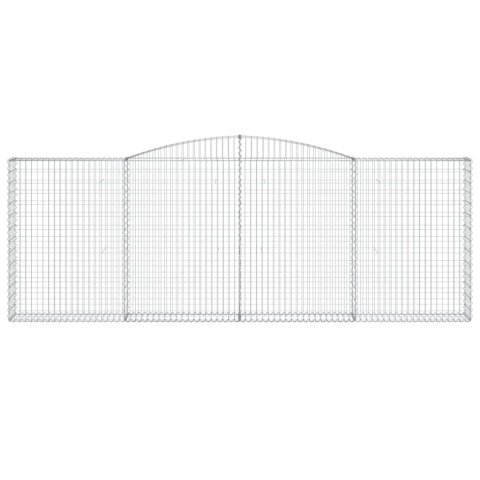 Kosze gabionowe, 2 szt, 400x30x140/160 cm, galwanizowane żelazo