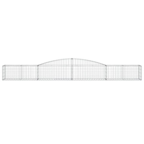 Kosze gabionowe, 2 szt, 400x50x40/60 cm, galwanizowane żelazo