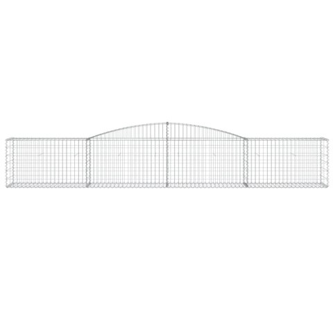 Kosze gabionowe, 2 szt, 400x50x60/80 cm, galwanizowane żelazo