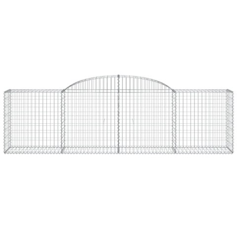 Kosze gabionowe, 3 szt., 300x50x80/100 cm, galwanizowane żelazo