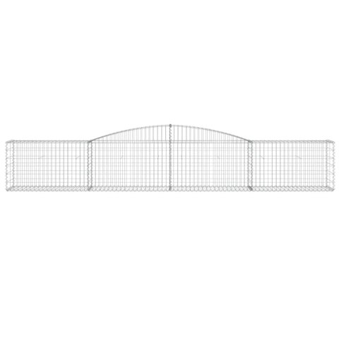 Kosze gabionowe, 3 szt, 400x50x60/80 cm, galwanizowane żelazo