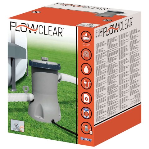 Bestway Pompa filtracyjna Flowclear do basenu, 2006 L/h Bestway Pompa filtracyjna Flowclear do basenu, 2006 L/h