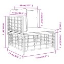 Narożny moduł sofy ogrodowej z beżowymi poduszkami, polirattan