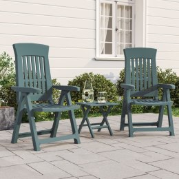 Rozkładane krzesła ogrodowe, 2 szt., zielone, PP