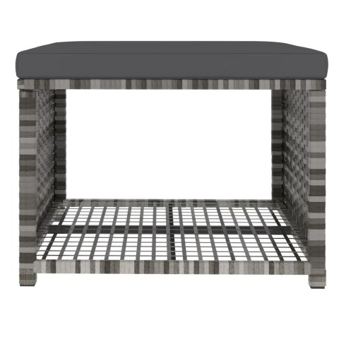 4-cz. zestaw mebli do ogrodu, poduszki, szary rattan PE