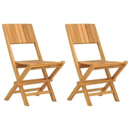 Składane krzesła ogrodowe, 2 szt., 47x61x90 cm, drewno tekowe