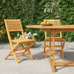 Składane krzesła ogrodowe, 2 szt., 47x62x90 cm, drewno tekowe