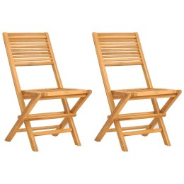 Składane krzesła ogrodowe, 2 szt., 47x62x90 cm, drewno tekowe