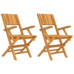 Składane krzesła ogrodowe, 2 szt., 55x61x90 cm, drewno tekowe
