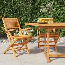 Składane krzesła ogrodowe, 2 szt., 55x62x90 cm, drewno tekowe