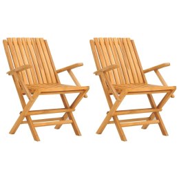 Składane krzesła ogrodowe, 2 szt., 61x67x90 cm, drewno tekowe