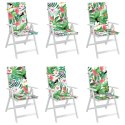 Poduszki na krzesła ogrodowe, 6 szt., kolorowe, tkanina