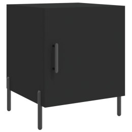 Szafka nocna, czarna, 40x40x50 cm, materiał drewnopochodny