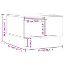 Stolik kawowy, dąb sonoma 55x55x36,5 cm materiał drewnopochodny