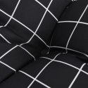 Poduszki na palety, 2 szt., czarne w kratę, tkanina Oxford