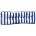 Poduszki na palety, 3 szt., biało-niebieskie paski, tkanina