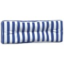 Poduszki na palety, 5 szt., biało-niebieskie paski, tkanina