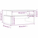 Stolik kawowy, czarny, 90x55x42,5 cm, materiał drewnopochodny