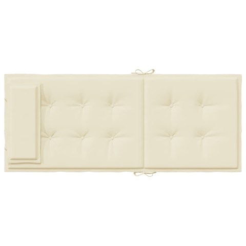 Poduszki na krzesła z wysokim oparciem, 4 szt., kremowe, Oxford