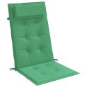 Poduszki na krzesła z wysokim oparciem, 4 szt., zielone