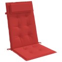 Poduszki na krzesła z wysokim oparciem, 6 szt., czerwone