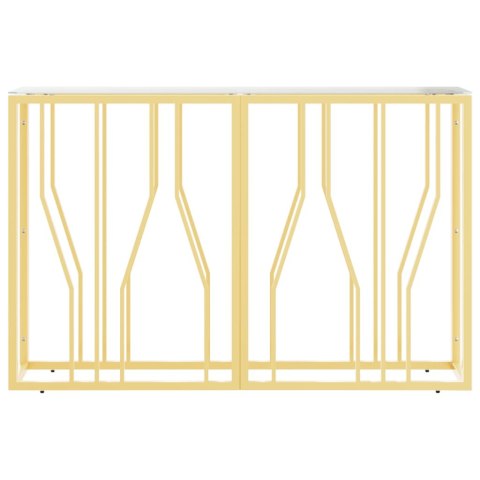 Stolik konsolowy, 110x30x70 cm, stal nierdzewna i szkło