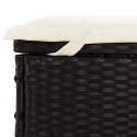 2-os. leżak z półokrągłym daszkiem, czarny, 211x112x140 cm