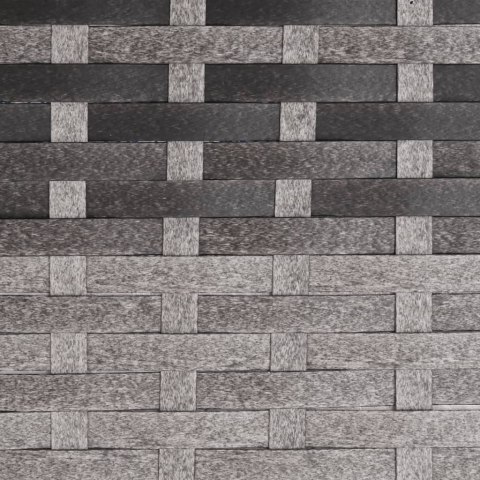 Rozkładany fotel do ogrodu, z poduszkami, szary, polirattan