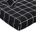 Poduszki na leżaki, 2 szt., czarna krata, tkanina Oxford
