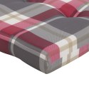 Poduszki na leżaki, 2 szt., w czerwoną kratę, tkanina Oxford