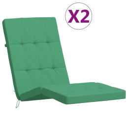 Poduszki na leżaki, 2 szt., zielone, tkanina Oxford