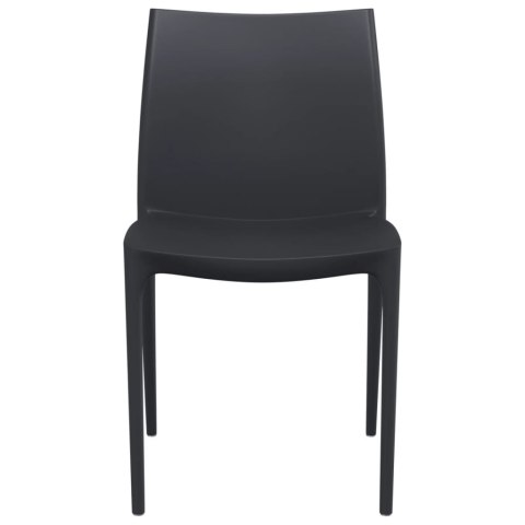 Krzesła ogrodowe, 2 szt, antracytowe, 50x46x80 cm, polipropylen