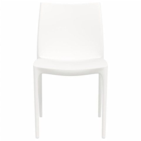 Krzesła ogrodowe, 2 szt, białe, 50x46x80 cm, polipropylen