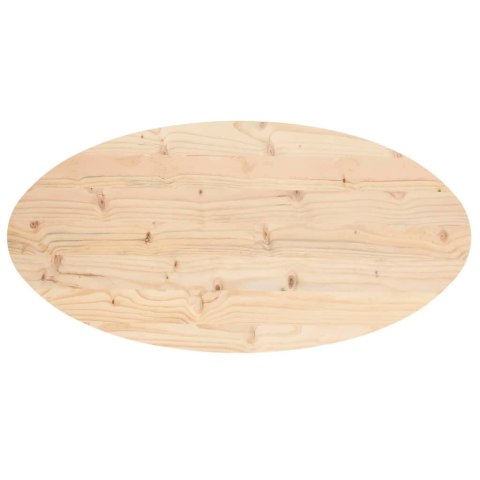 Blat stołu, 100x50x2,5 cm, lite drewno sosnowe, owalny Blat stołu, 100x50x2,5 cm, lite drewno sosnowe, owalny