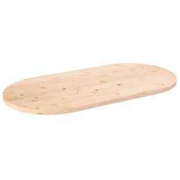 Blat stołu, 90x45x2,5 cm, lite drewno sosnowe, owalny