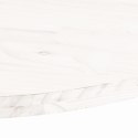 Blat stołu, biały, 100x50x2,5 cm, lite drewno sosnowe, owalny