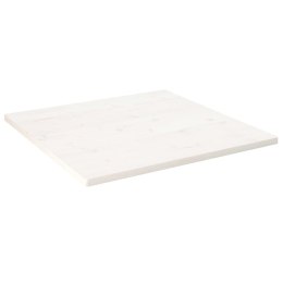 Blat stołu, biały, 80x80x2,5cm, lite drewno sosnowe, kwadratowy