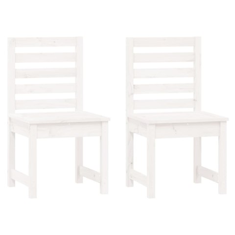 Krzesła ogrodowe, 2 szt., białe, 40,5x48x91,5 cm, lita sosna