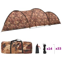 Namiot turystyczny typu igloo, 650x240x190 cm, 8-os., moro