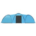 Namiot turystyczny typu igloo, 650x240x190 cm, 8-os., niebieski