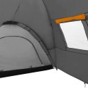 Namiot typu igloo, 650x240x190 cm, 8-os., szaro-pomarańczowy
