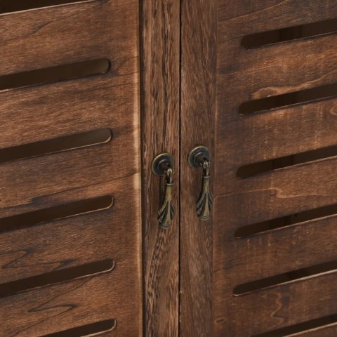 Półka, ciemny brąz, 46x24x140 cm, lite drewno paulowni