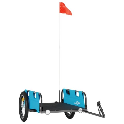 Przyczepka rowerowa, niebieska, tkanina Oxford i żelazo