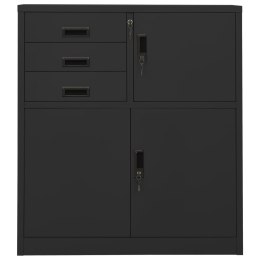 Szafka biurowa, antracytowa, 90x40x102 cm, stalowa