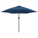 Parasol ogrodowy na metalowym słupku, 300 cm, lazurowy