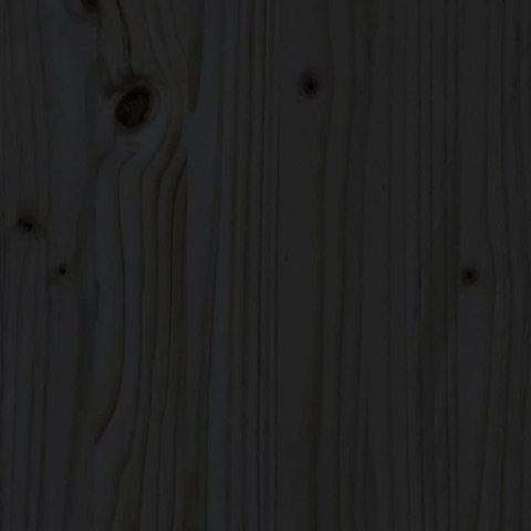 Rama łóżka, czarna, lite drewno, 75x190 cm, pojedyncza