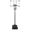 Stojak do koszykówki z przezroczystą tablicą, 235-305 cm